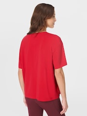Sweaty Betty Red Soft Flow Studio T-Shirt - Image 2 of 8