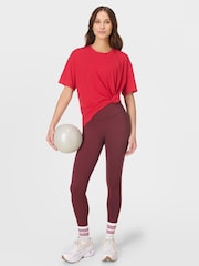 Sweaty Betty Red Soft Flow Studio T-Shirt - Image 4 of 8