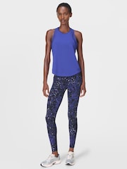 Sweaty Betty Blue Full Length Power Embossed Workout Leggings - Image 3 of 9