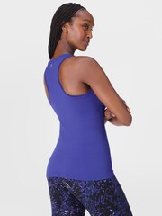Sweaty Betty Blue Athlete Seamless Workout Tank Top - Image 6 of 7