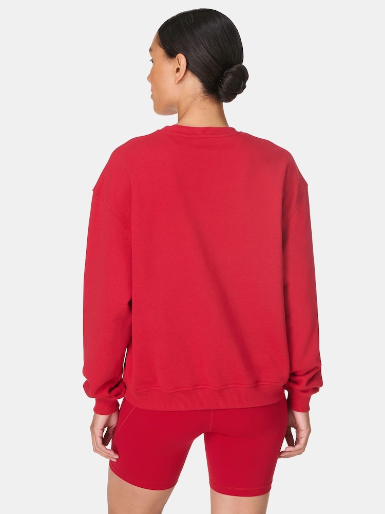 Sweaty Betty Red Green Revive Crew Neck Sweatshirt - Image 2 of 6 Sweaty Betty Red Green Revive Crew Neck Sweatshirt - Image 2 of 6