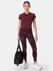 Sweaty Betty Red Full Length Power Workout Leggings - Image 3 of 9