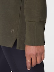 Sweaty Betty Green Peaceful Rib Half Zip Sweatshirt - Image 3 of 7