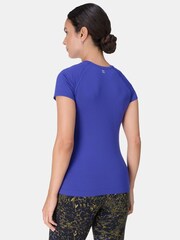 Sweaty Betty Blue Athlete Seamless Workout T-Shirt - Image 1 of 7