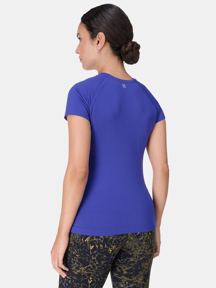 Sweaty Betty Blue Athlete Seamless Workout T-Shirt - Image 1 of 7