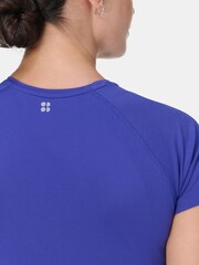 Sweaty Betty Blue Athlete Seamless Workout T-Shirt - Image 3 of 7