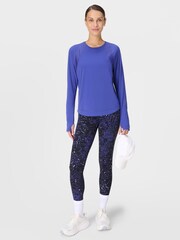 Sweaty Betty Blue Breathe Easy Mesh Long Sleeve Top - Image 4 of 7