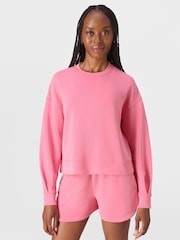 Sweaty Betty Pink Sand Wash CloudWeight Sweatshirt - Image 1 of 7