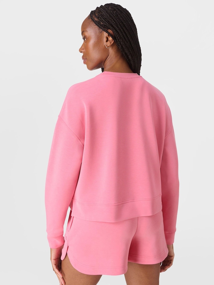 Sweaty Betty Pink Sand Wash CloudWeight Sweatshirt - Image 2 of 7