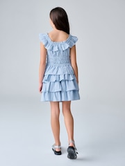 smALLSAINTS Blue Halia Frill Top and Skirt Set - Image 3 of 12