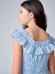 smALLSAINTS Blue Halia Frill Top and Skirt Set - Image 7 of 12