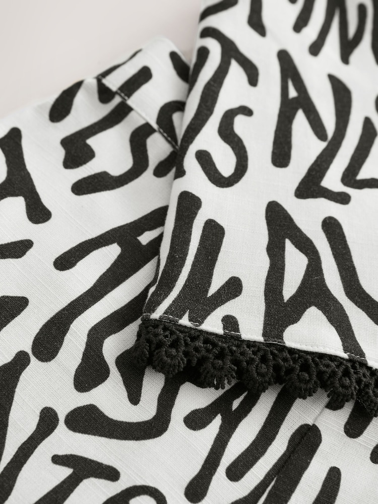 smALLSAINTS Black/White Logo Abstract Print Top and Shorts Set - Image 12 of 12