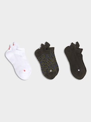 Sweaty Betty Green Workout Trainers Socks 3 Pack - Image 1 of 3