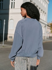 Blue Mickey Mouse Washed Sweatshirt - Image 2 of 4