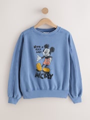 Blue Mickey Mouse Washed Sweatshirt - Image 5 of 7