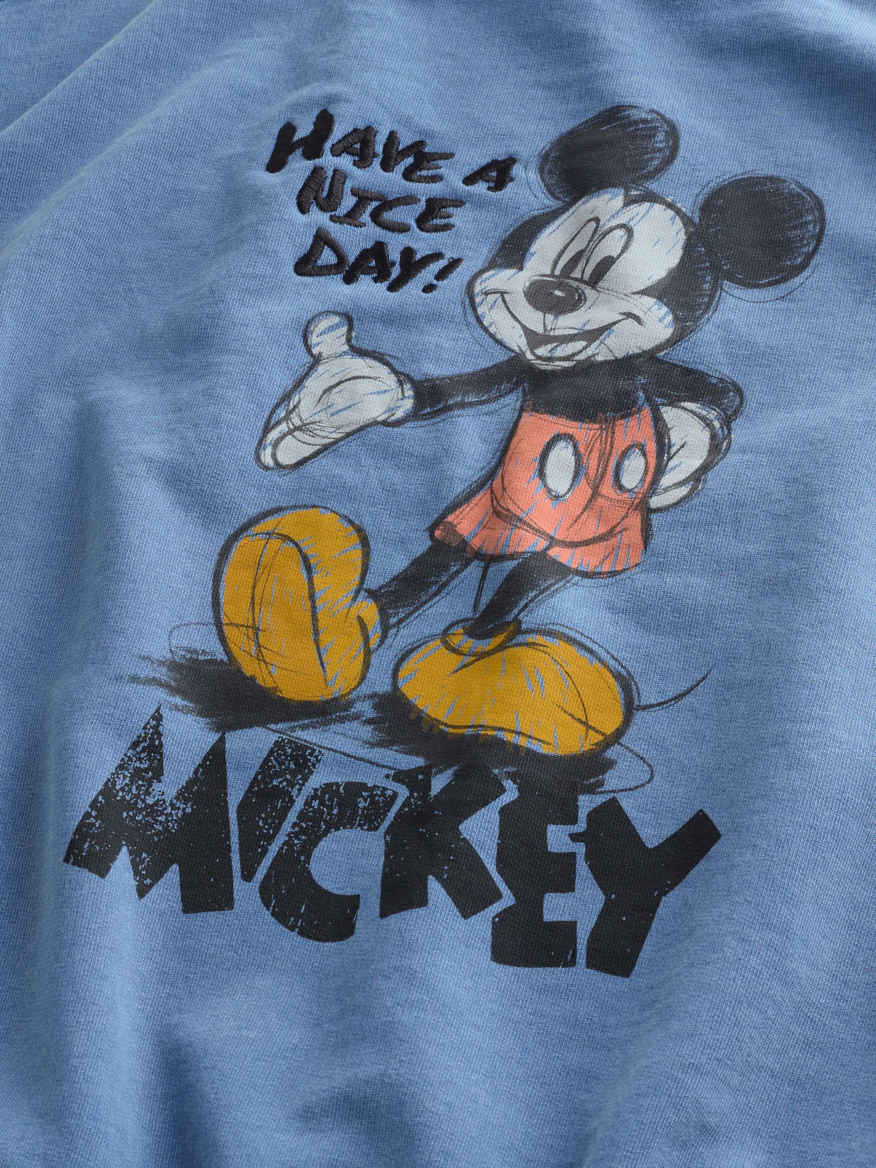 Buy Blue Mickey Mouse Washed Sweatshirt from Next Luxembourg