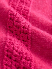 Pink Crochet Tie Cardigan - Image 7 of 7