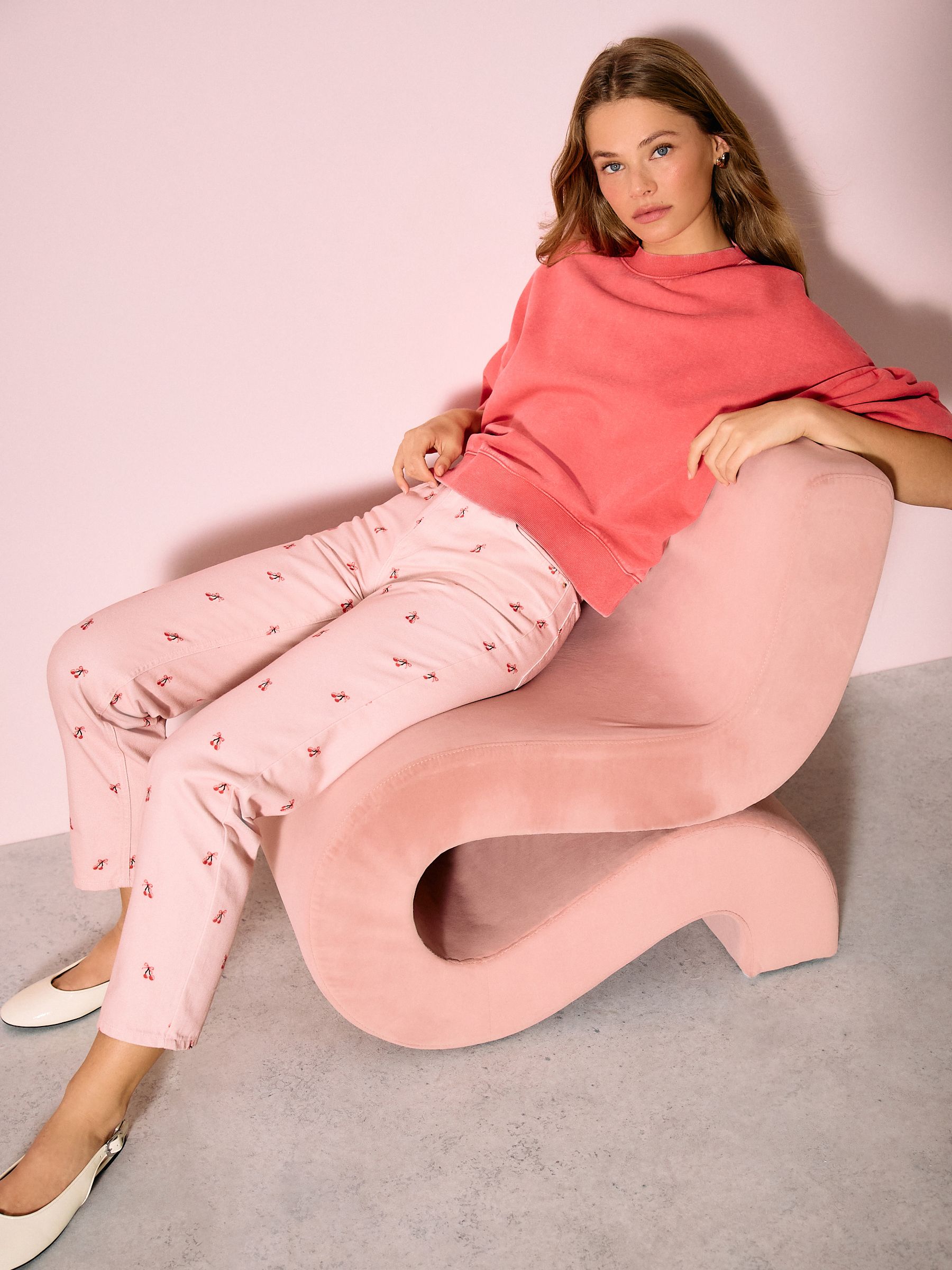 Buy Pink Puff Sleeve Short Sleeve Sweat Top from Next USA