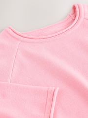 荧光粉色 - Compact Cosy Short Sleeve Top - 7的图像6｝