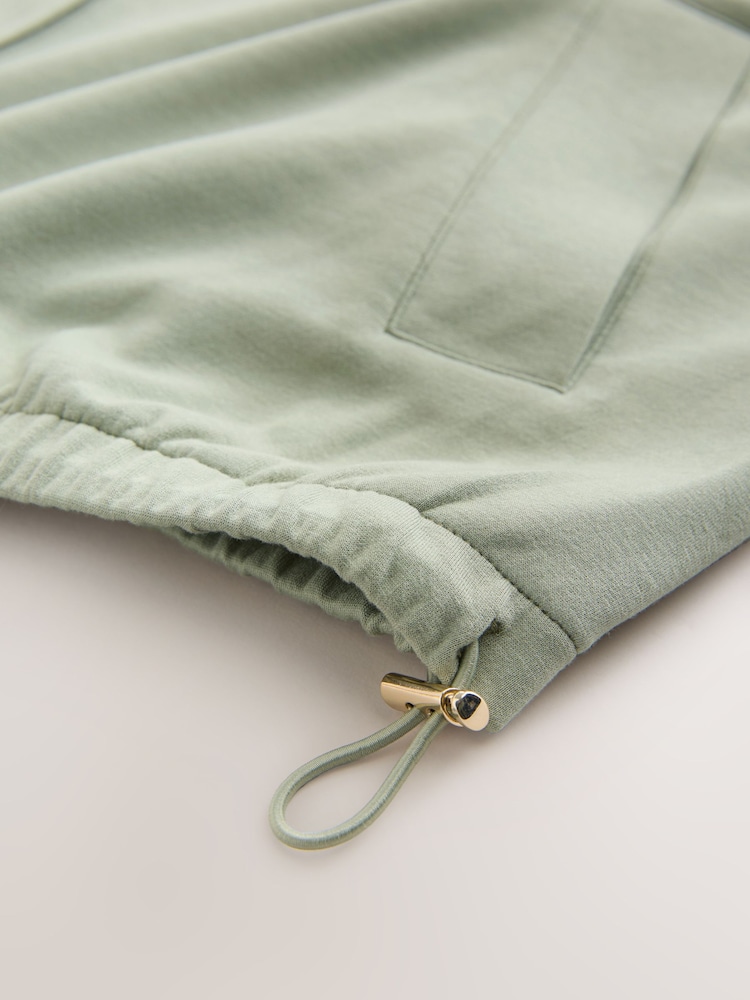 أخضر فاتح - سترة عملية فائقة النعومة بياقة قمعية وبتصميم أنيق - صورة 8 من 8