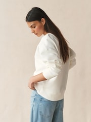 Ecru Graphic Slainte Sweatshirt - Image 4 of 7