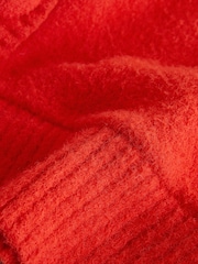 אדום - קרדיגן מפנק עם שרוולים קצרים וכפתורי לב - תמונה 7 מתוך 7