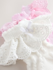 Laura Ashley Multi Baby Broderie Frill Socks 2 Pack - Image 4 of 5