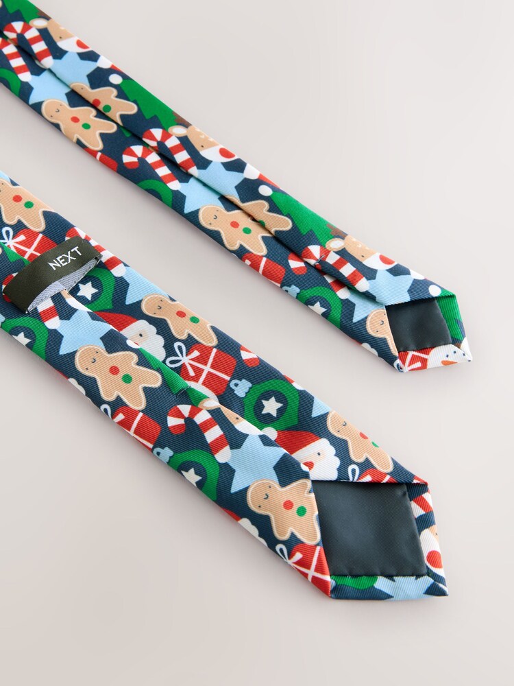 Navy Christmas Tie (3-16yrs) - Image 4 of 4 Navy Christmas Tie (3-16yrs) - Image 4 of 4