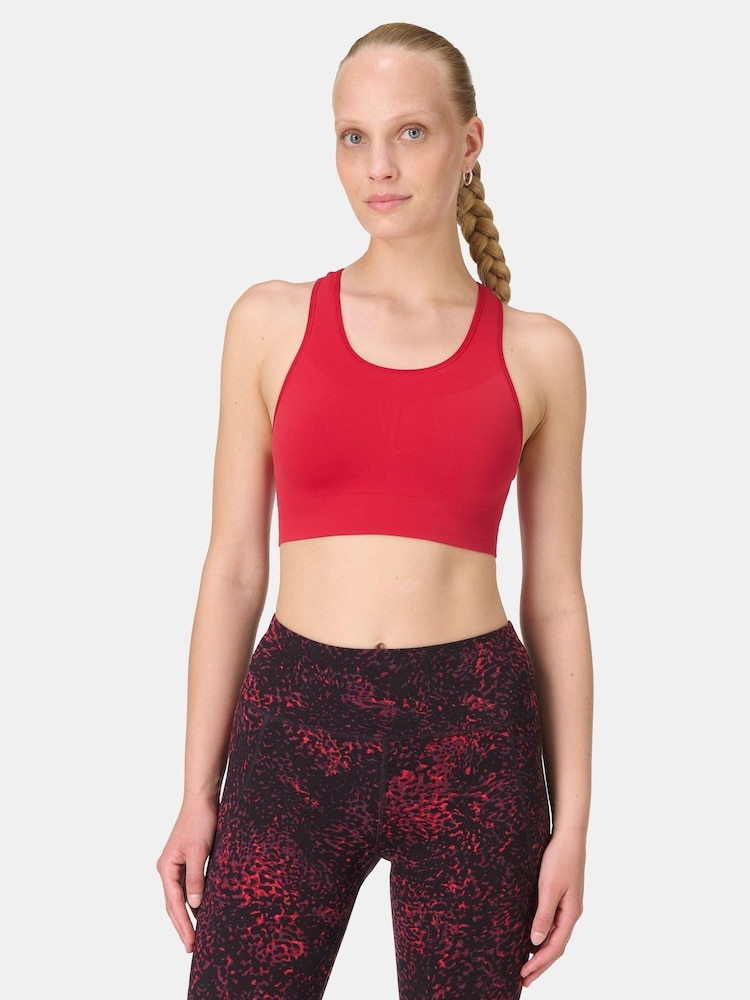 Sweaty Betty Red Stamina Seamless Sports Bra - Image 1 of 6 Sweaty Betty Red Stamina Seamless Sports Bra - Image 1 of 6