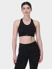 Sweaty Betty Ultra Black Camo Print Power High Impact Sports Bra - Image 2 of 7