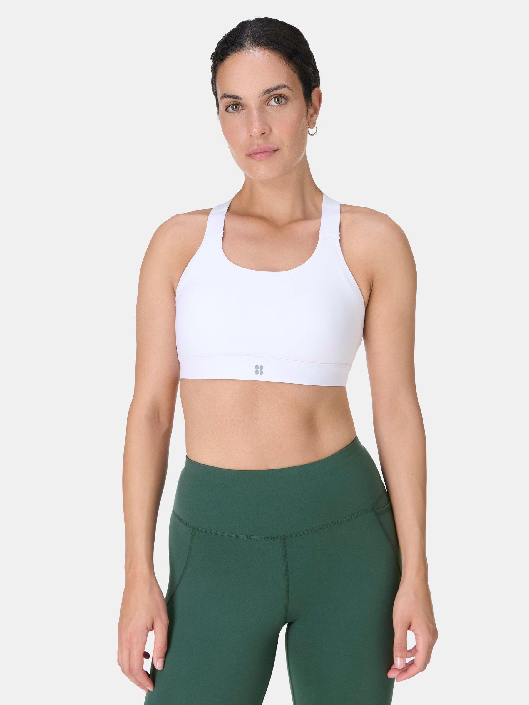 Buy Sweaty Betty White Medium Power Support Seam-Free Bra from