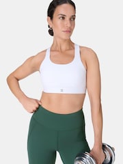 Sweaty Betty White Medium Power Support Seam-Free Bra - Image 6 of 7