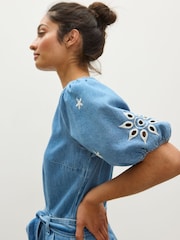 Oliver Bonas Embroidered Tie Waist Jumpsuit - Imagen 2 de 8