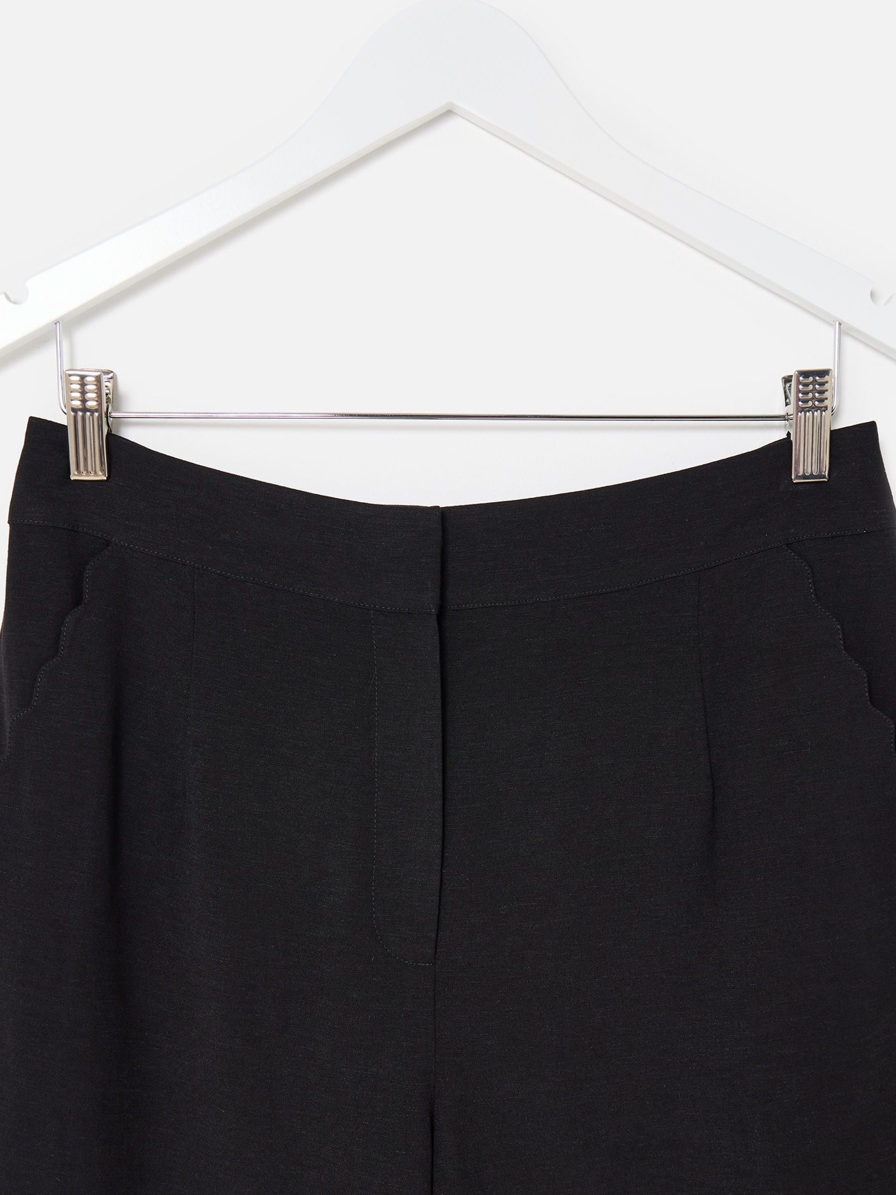 Buy Oliver Bonas Black Cutwork Embroidered Wide leg Trousers from