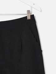 Oliver Bonas Black Cutwork Embroidered Wide leg Trousers - Image 6 of 8