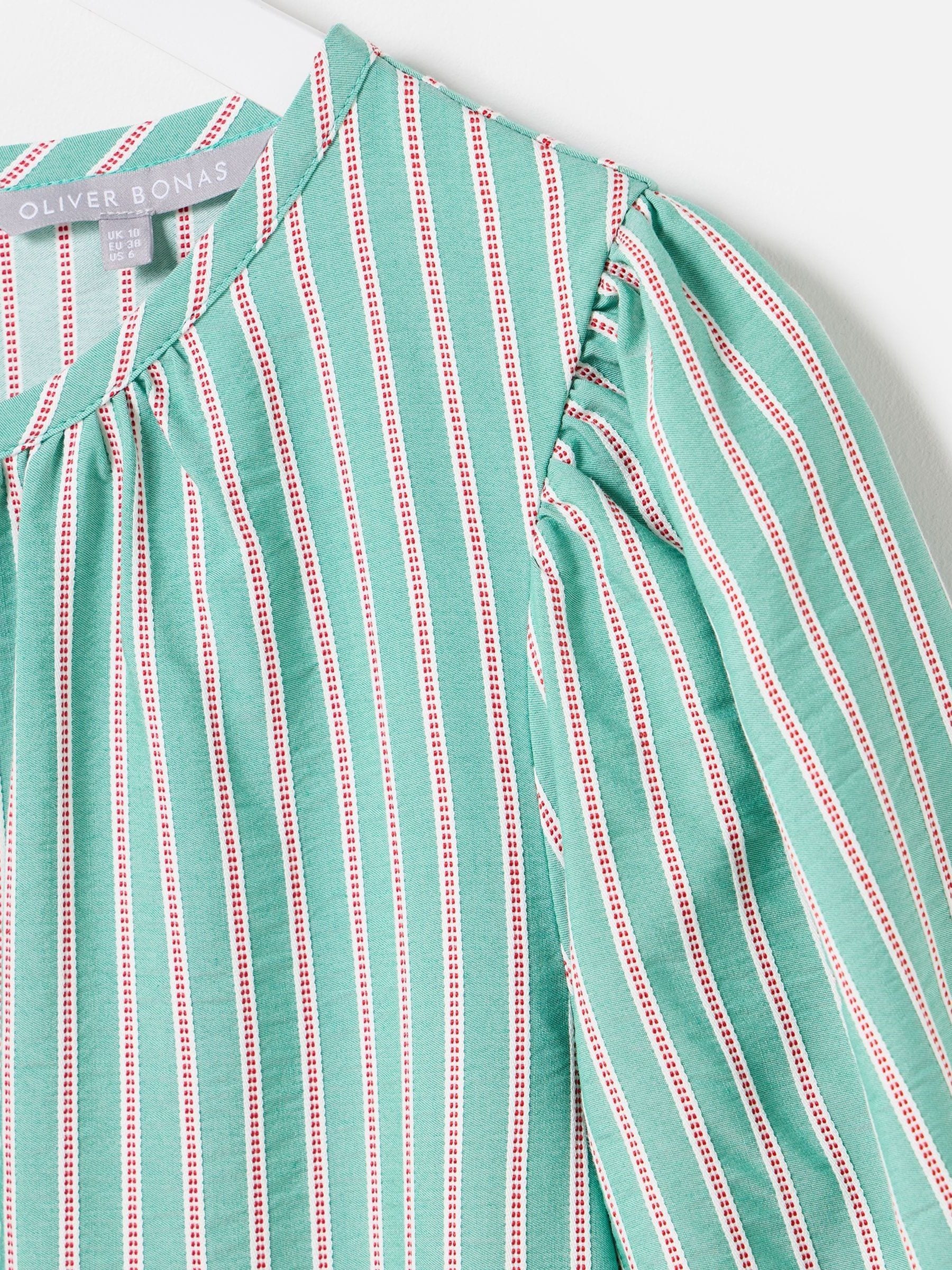Buy Oliver Bonas Green Striped Mini Smock Dress from Next USA