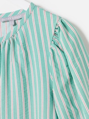Vestido mini smock listrado Oliver Bonas - Imagem 5 de 8