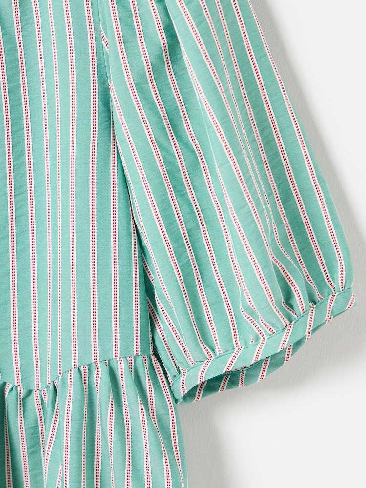 Vestido mini smock listrado Oliver Bonas - Imagem 8 de 8