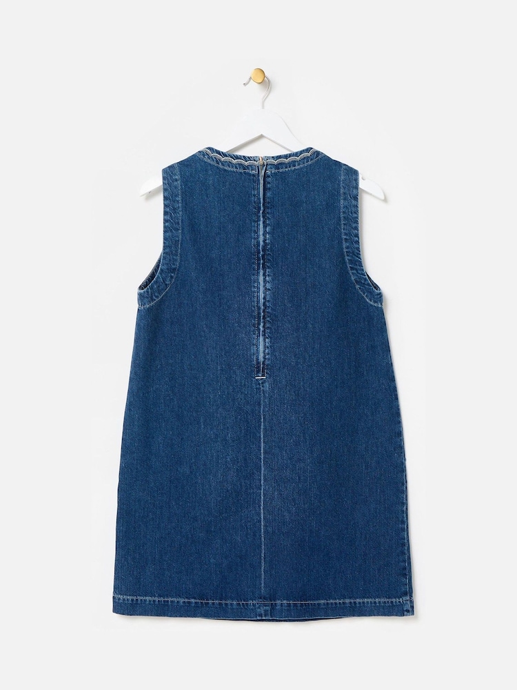 oliver bonas denim dress Buy Oliver Bonas Blue Denim Scallop Stitch Mini Shift Dress from Next USA
