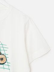 Oliver Bonas White Bon Appetit Fruit Graphic Print T-Shirt - Image 4 of 5