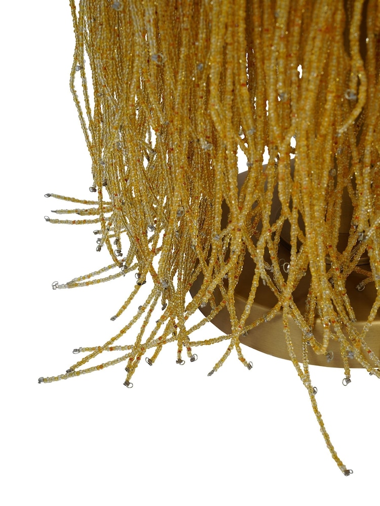 Libra Interiors Gold Draper Beaded Glass Table Lamp - Image 5 of 5