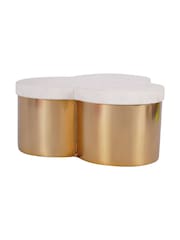 Libra Interiors White Genoa Steel Box with Marble Lid - Image 1 of 7