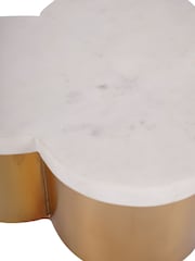 Libra Interiors White Genoa Steel Box with Marble Lid - Image 5 of 7