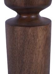 Libra Interiors Brown Amalfi Wooden Pillar Holder 31cm - Image 7 of 7