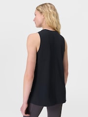 Sweaty Betty Black Soft Flow Studio Longline Tank Top - Image 3 of 7