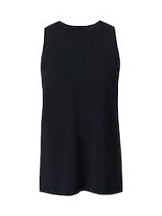 Sweaty Betty Black Soft Flow Studio Longline Tank Top - Image 7 of 7