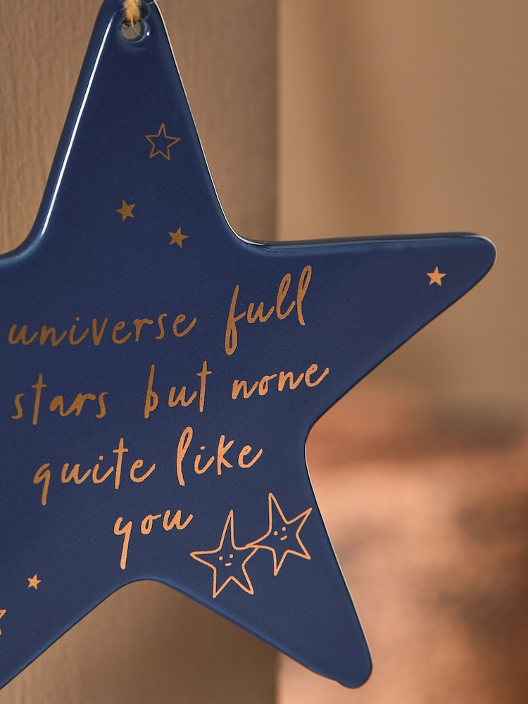 Navy Universe Of Stars Ceramic Hanging Decoration - Image 2 of 3