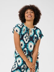 Cream Multi CRTiah Tie Neck Blouse - Image 1 of 5