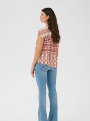 Cream Multi CRTiah Tie Neck Blouse - Image 3 of 7