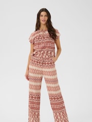 Cream Multi CRTiah Tie Neck Blouse - Image 4 of 7